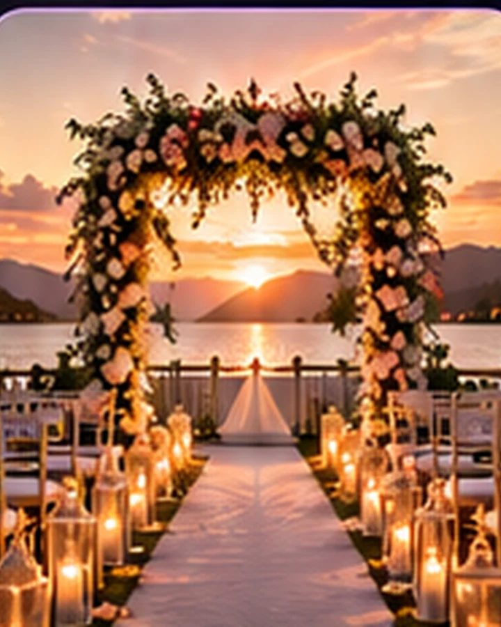 Elegant outdoor wedding ceremony