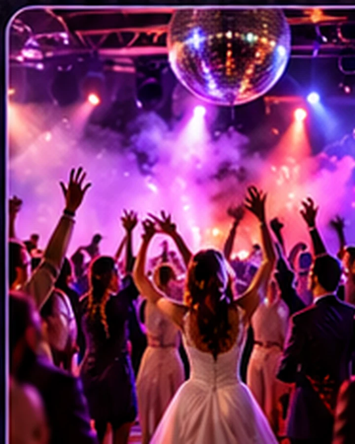 Energetic wedding dance floor